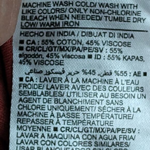 Old Navy Clip Dot  Mini Swing Dress XS A Little Rusty Color Pockets Long Sleeve - Picture 9 of 10